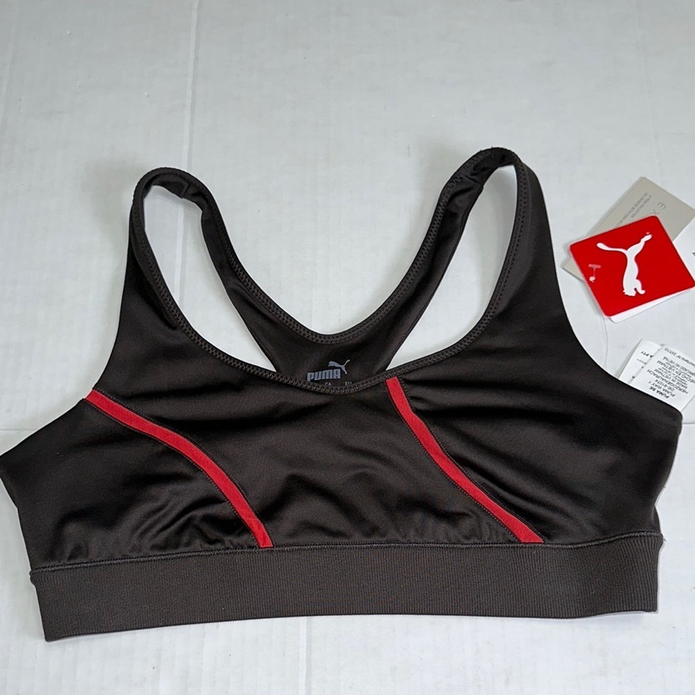 PUMA Exhale Mesh Curve Sports Bra‎ After Hours Womens Size Large NWT